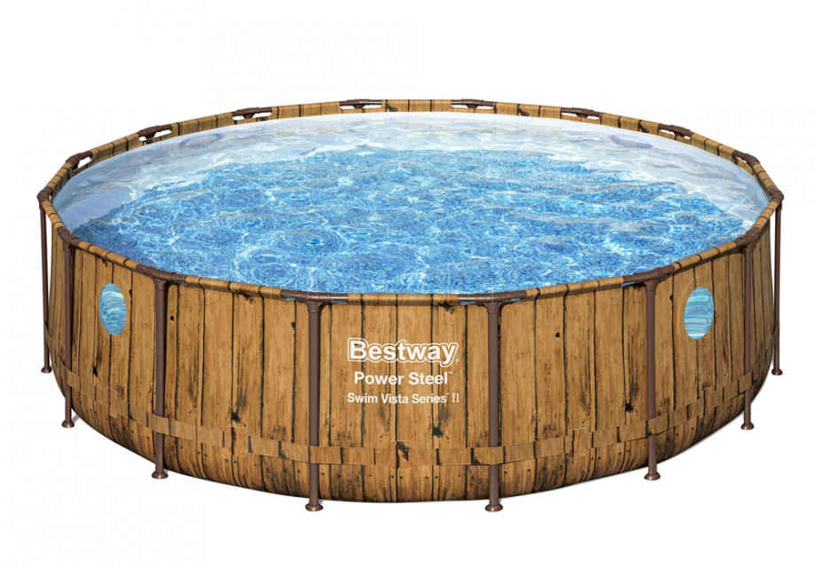   Bestway 56725 Power Steel Swim Vista Frame Pool (488  122 ) +    + 