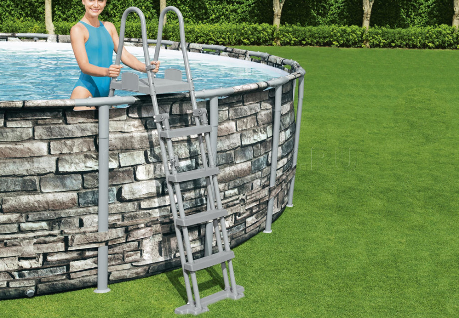   Bestway 56889 Power Steel Frame Pool (671  132 ) +    + 