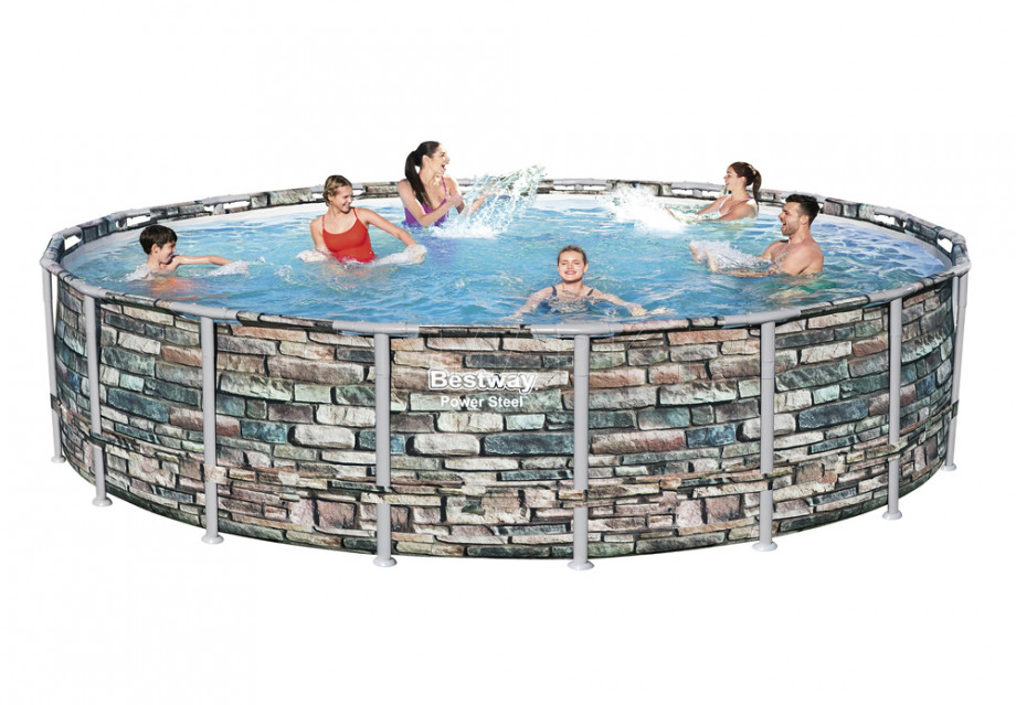   Bestway 56889 Power Steel Frame Pool (671  132 ) +    + 