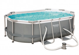   Bestway 56617 Power Steel Oval Frame Pool (300  200  84 ) +   