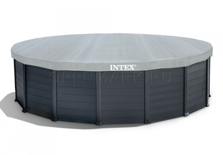 Каркасный бассейн Intex 26384WP Graphite Gray Panel Pool (478 х 124 см) + аксессуары