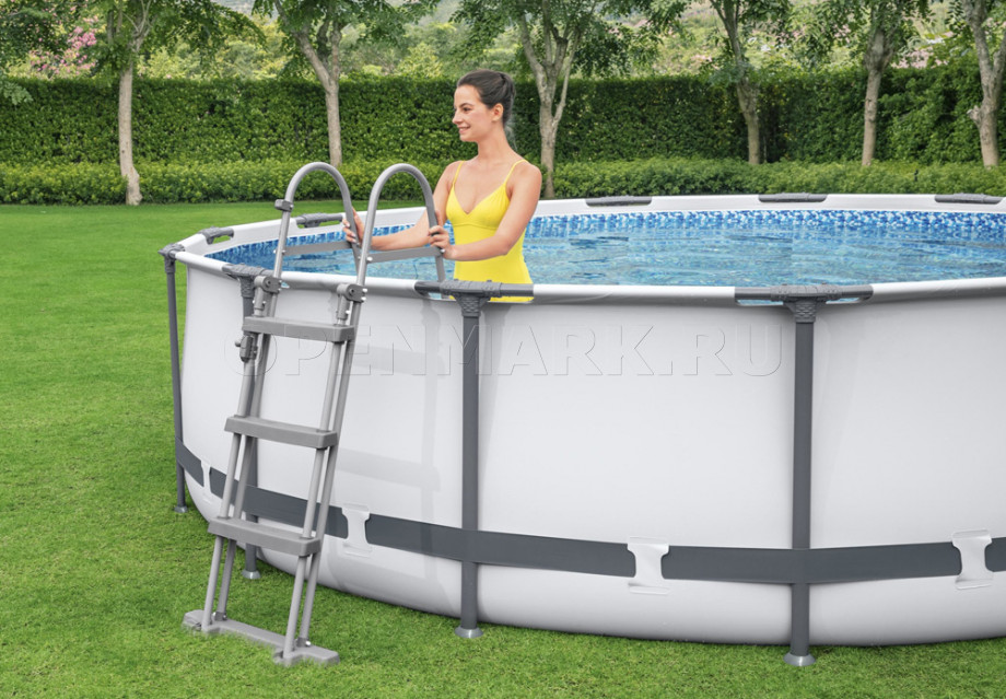 Каркасный бассейн Bestway 56420 Steel Pro Max Frame Pool (366 х 122 см) + фильтрующий картриджный насос + аксессуары