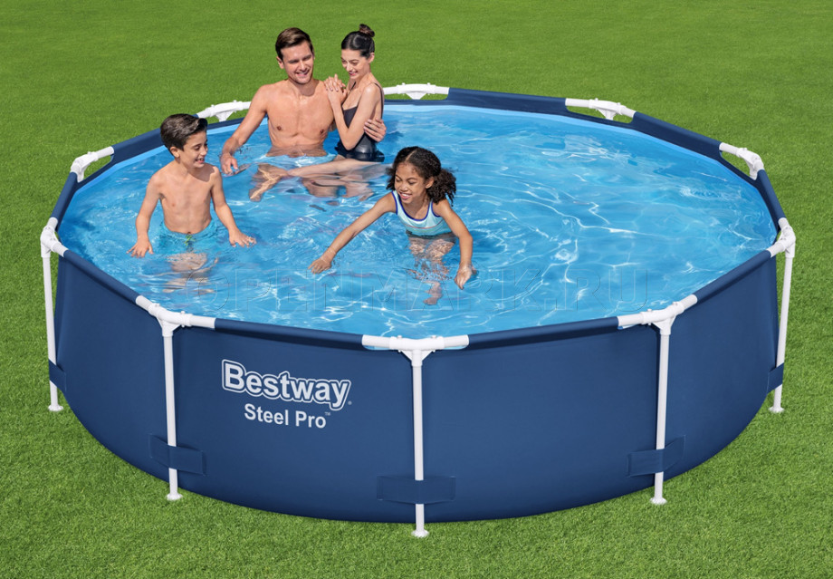 Каркасный бассейн Bestway 56679 Steel Pro Frame Pool (305 х 76 см) + фильтрующий картриджный насос