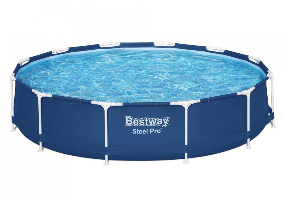 Каркасный бассейн Bestway 56681 Steel Pro Frame Pool (366 х 76 см) + фильтрующий картриджный насос