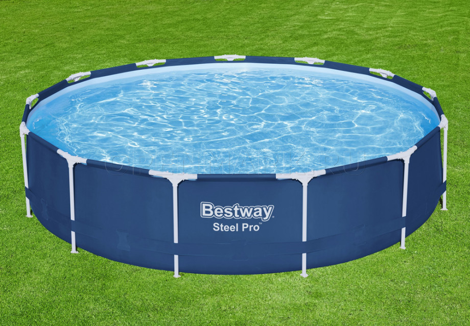Каркасный бассейн Bestway 5612E Steel Pro Frame Pool (396 х 84 см) + фильтрующий картриджный насос