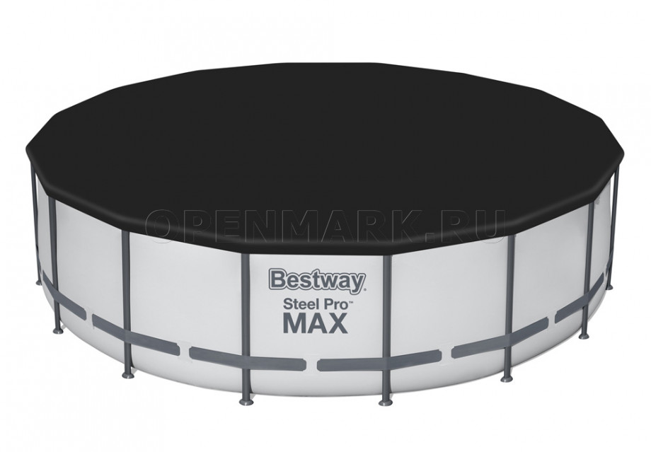 Каркасный бассейн Bestway 5612Z Steel Pro Max Frame Pool (488 х 122 см) + фильтрующий картриджный насос + аксессуары