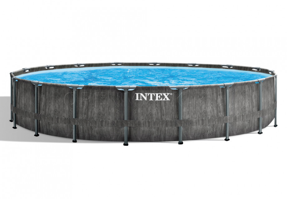 Каркасный бассейн Intex 26744NP Greywood Prism Frame Pool (549 х 122 см) + фильтрующий картриджный насос + аксессуары