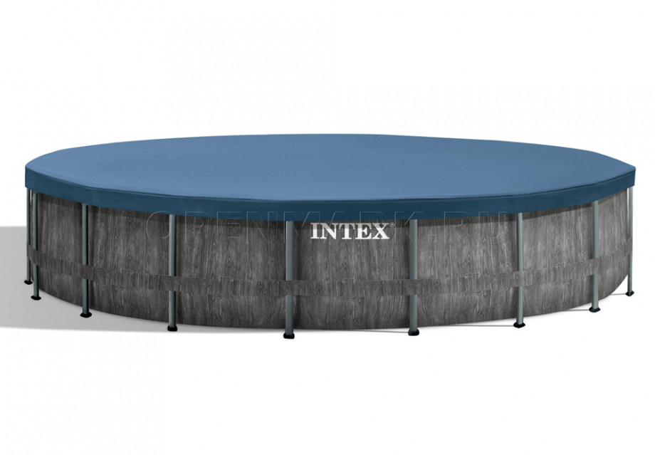 Каркасный бассейн Intex 26744NP Greywood Prism Frame Pool (549 х 122 см) + фильтрующий картриджный насос + аксессуары