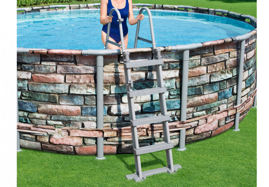   Bestway 56993 Power Steel Round Pool (427  122 ) +    + 