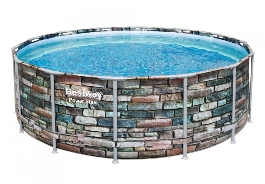   Bestway 56993 Power Steel Round Pool (427  122 ) +    + 