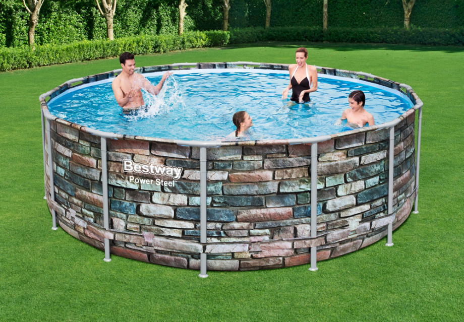   Bestway 56993 Power Steel Round Pool (427  122 ) +    + 