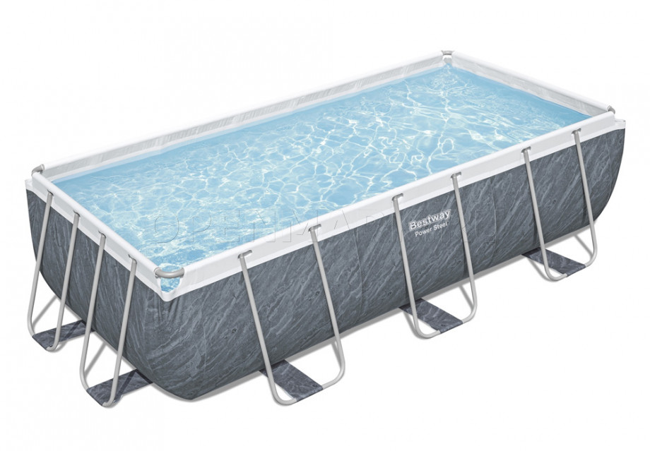   Bestway 56721 Power Steel Rectangular Frame Pool (404  201  100 ) +    + 