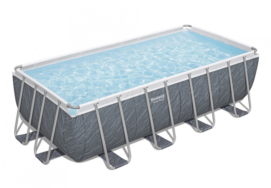   Bestway 56996 Power Steel Rectangular Frame Pool (488  244  122 ) +    + 