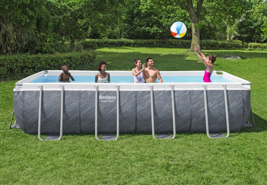   Bestway 56998 Power Steel Rectangular Frame Pool (549  274  122 ) +    + 