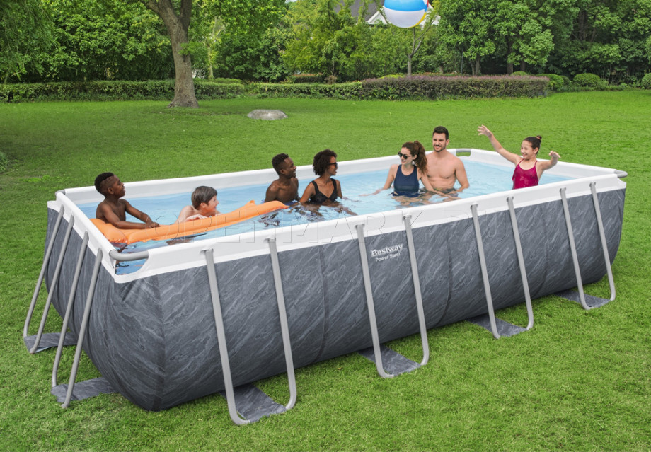   Bestway 56998 Power Steel Rectangular Frame Pool (549  274  122 ) +    + 