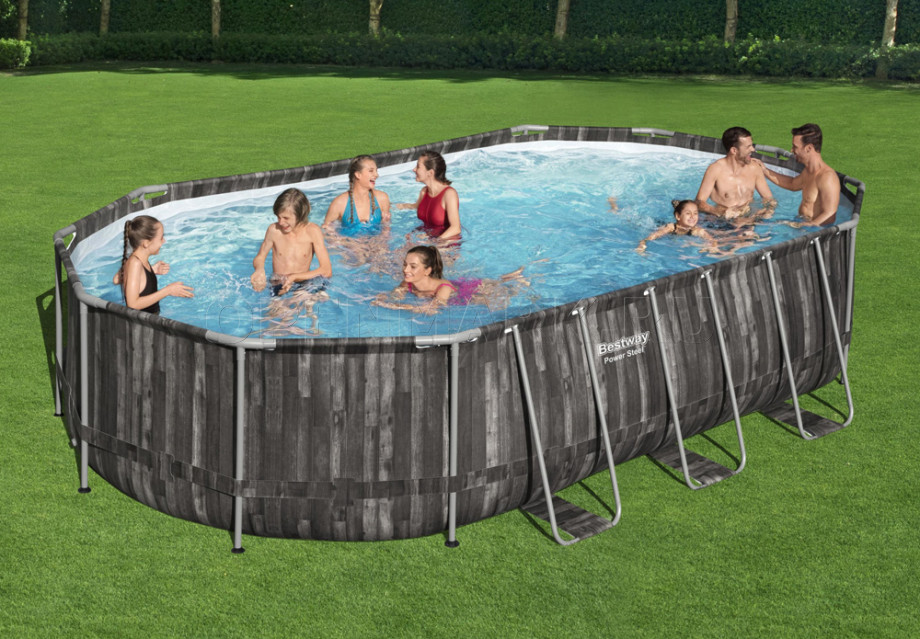   Bestway 5611R Power Steel Oval Frame Pool (610  366  122 ) +    + 