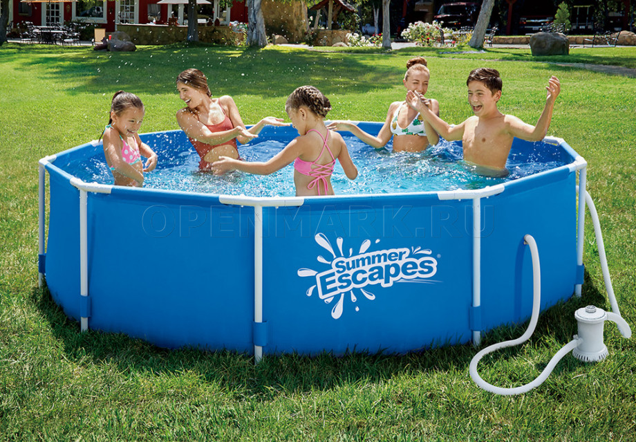 Каркасный бассейн Summer Escapes P20-1030-A (305 х 76 см) + фильтрующий картриджный насос