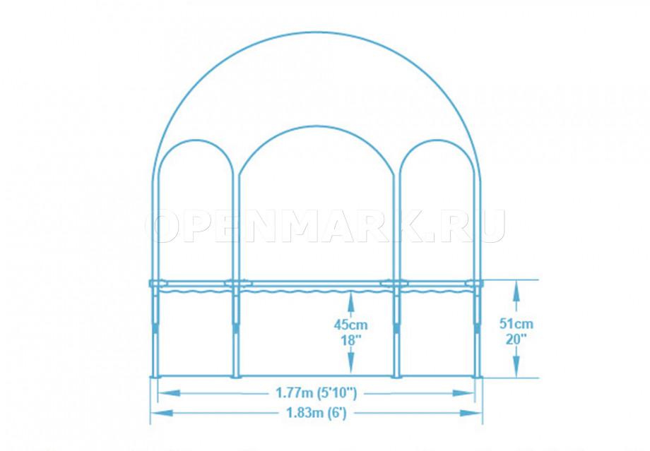   Bestway 5618T Splash-In-Shade Play Pool (183  51 )