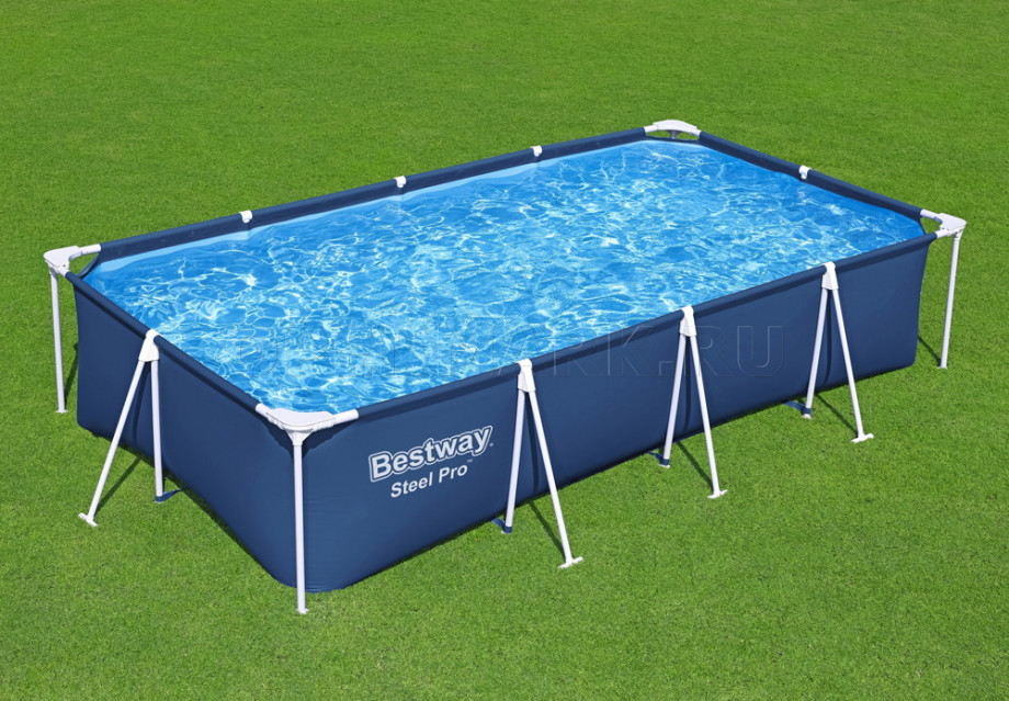 Каркасный бассейн Bestway 56424 Steel Pro Frame Pool (400 х 211 х 81 см) + фильтрующий картриджный насос
