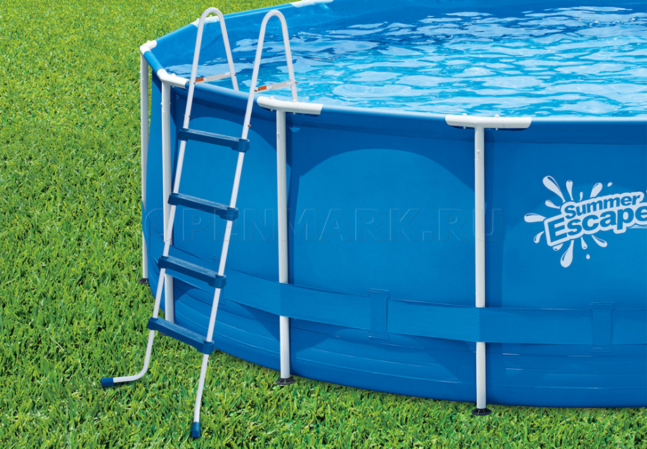 Каркасный бассейн Summer Escapes P20-1352-B (396 х 132 см) + фильтрующий картриджный насос + аксессуары