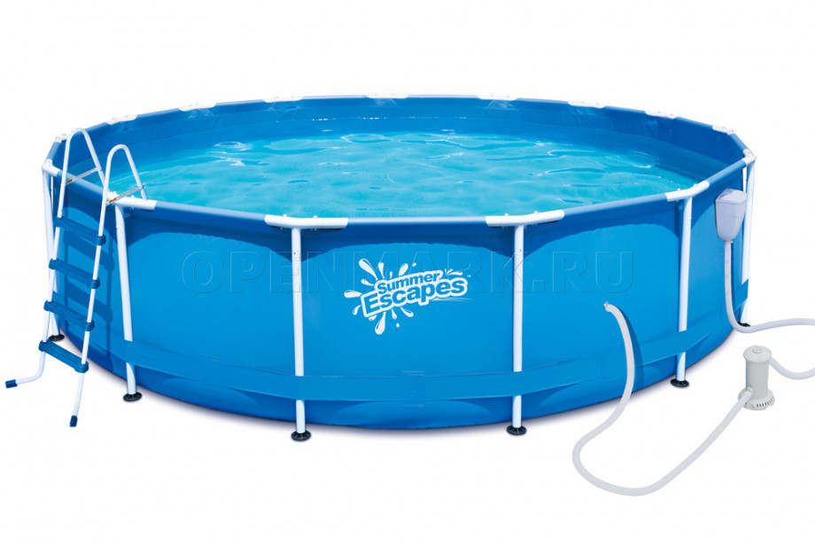 Каркасный бассейн Summer Escapes P20-1548-B (457 х 122 см) + фильтрующий картриджный насос + аксессуары