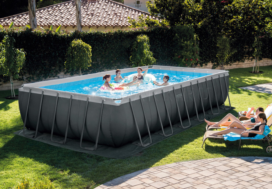   Intex 26364WP Rectangular Ultra XTR Frame Pool (732  366  132 ) + 