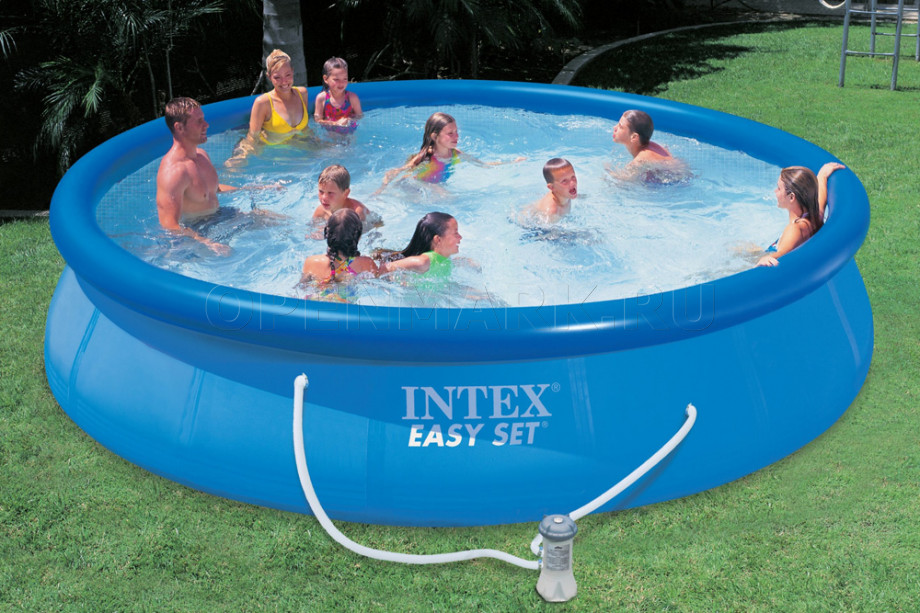   Intex 28162 Easy Set Pool (457  91 ) +   