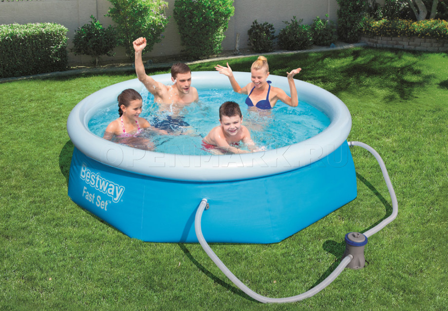   Bestway 57268 Fast Set Pool (244  66 ) +   