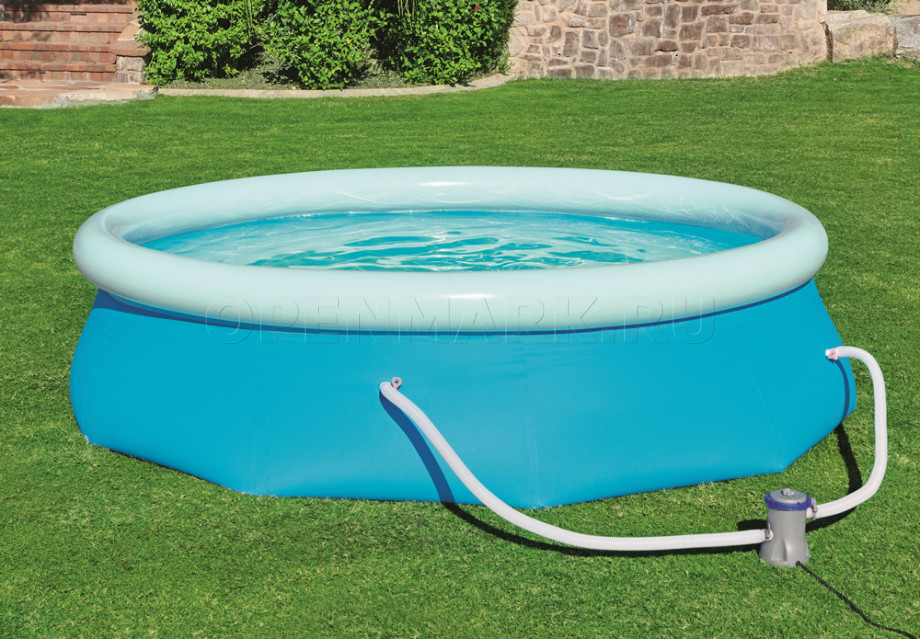 Надувной бассейн Bestway 57270 Fast Set Pool (305 х 76 см) + фильтрующий картриджный насос