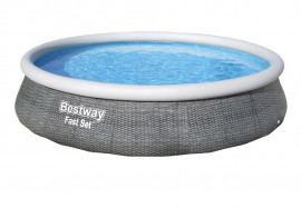 Надувной бассейн Bestway 57376 Fast Set Pool (396 х 84 см) + фильтрующий картриджный насос