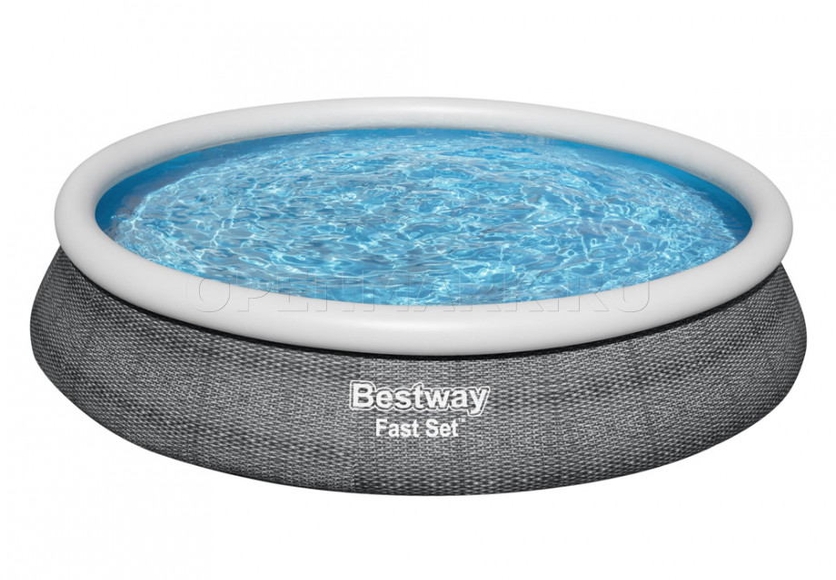   Bestway 57313 Fast Set Pool (457  84 ) +   