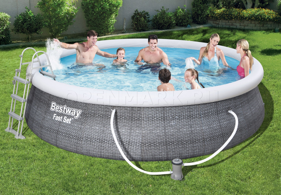   Bestway 57372 Fast Set Pool (457  107 ) +    + 