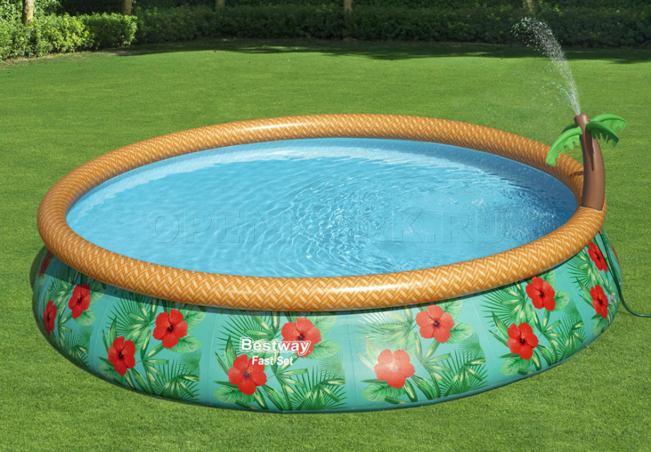   Bestway 57416 Fast Set Paradise Palms Pool (457  84 ) +   