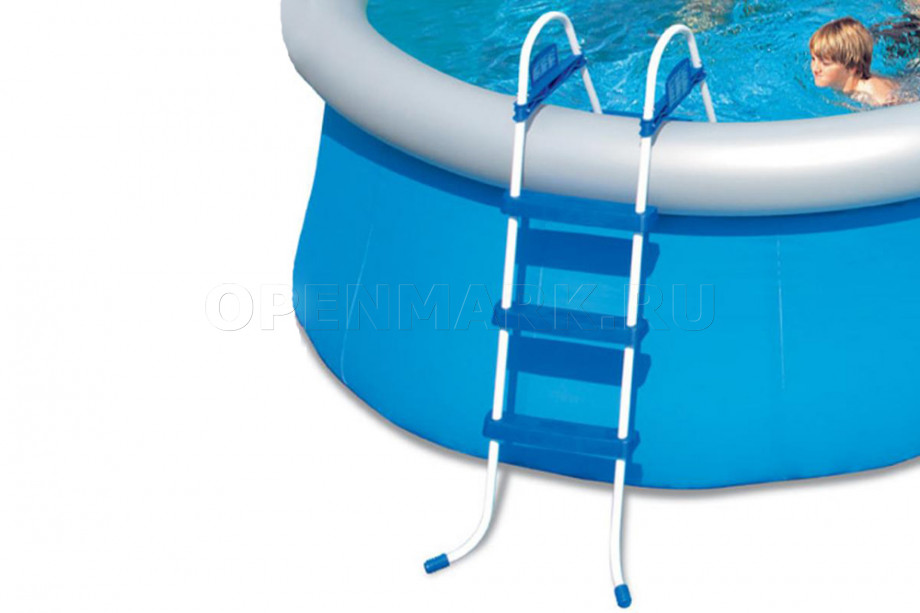 Овальный надувной бассейн Bestway 56153 Oval Fast Set Pool (549 х 366 х 122 см) + фильтрующий картриджный насос + аксессуары