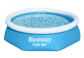 Надувной бассейн Bestway 57450 Fast Set Pool (244 х 61 см) + фильтрующий картриджный насос