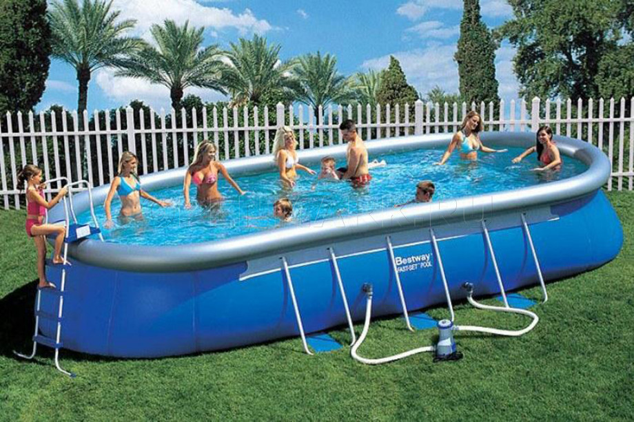    Bestway 56119 Oval Fast Set Pool (610  366  122 ) +    + 