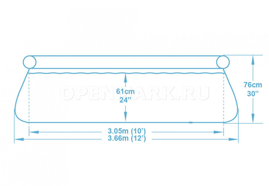   Bestway 57443 Fast Set Pool (366  76 )