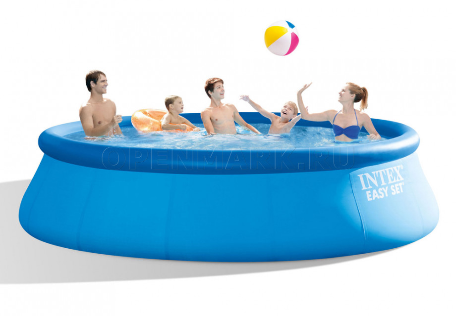 Надувной бассейн Intex 26168NP Easy Set Pool (457 х 122 см) + фильтрующий картриджный насос + аксессуары
