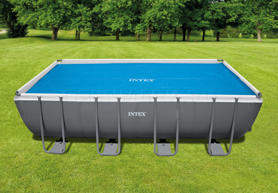 Обогревающий тент для прямоугольных бассейнов Intex 28016 Solar Cover (размер 538 х 253 см)