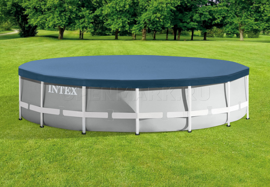 Тент для каркасных бассейнов Intex 28032 Round Pool Cover (диаметр 457 см)