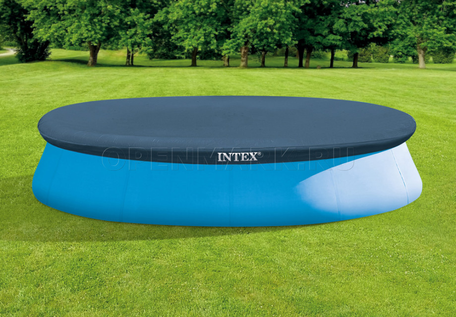 Тент для надувных бассейнов Intex 28026 Easy Set Pool Cover (диаметр 396 см)