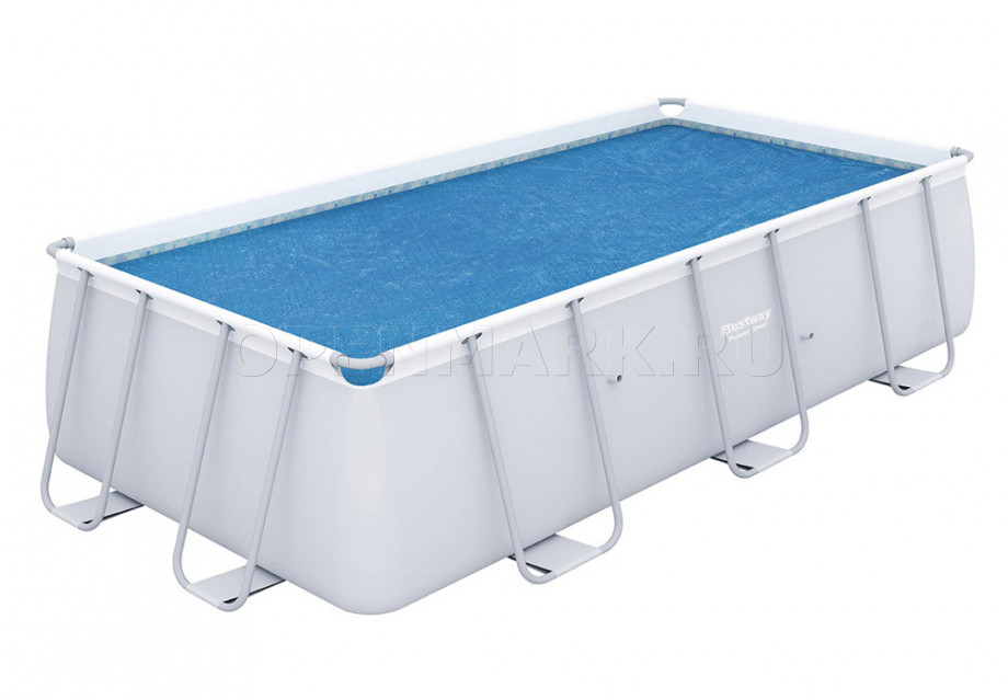 Обогревающий тент для прямоугольных бассейнов Bestway 58240 Solar Pool Cover (размер 380 х 180 см)