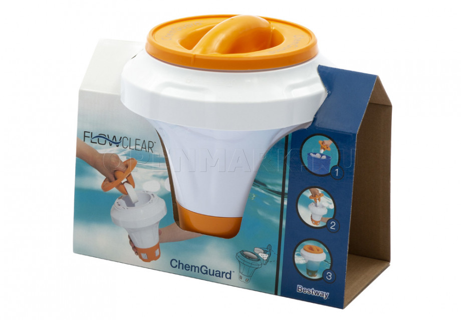Плавающий дозатор Bestway 58474 Chemical Floater With Chemguard Glove, Maxi