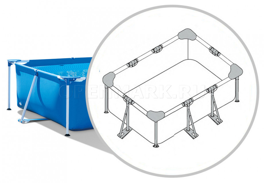  58983WA    Intex Rectangular Frame  220  150  60 