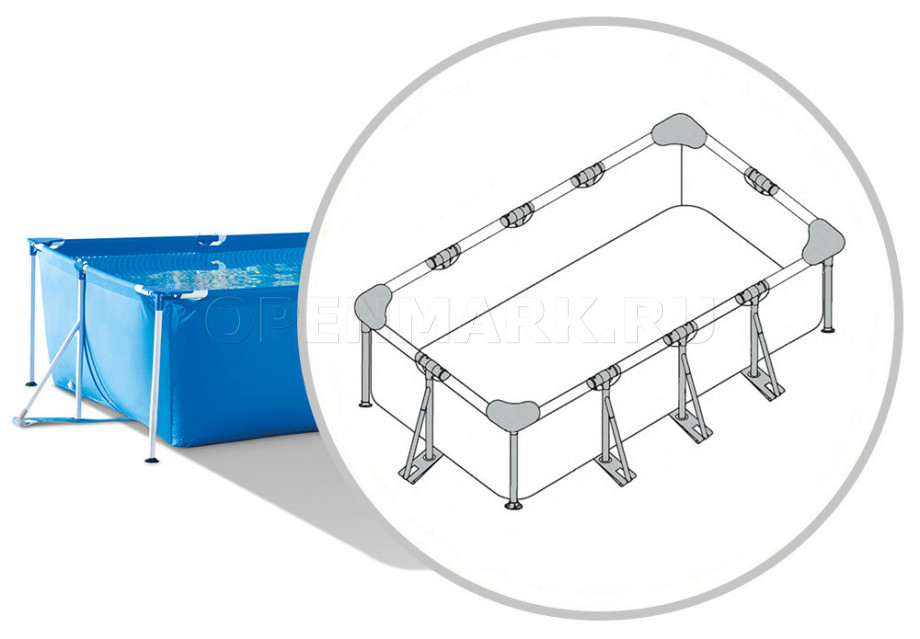 58982WA    Intex Rectangular Frame  450  220  84 