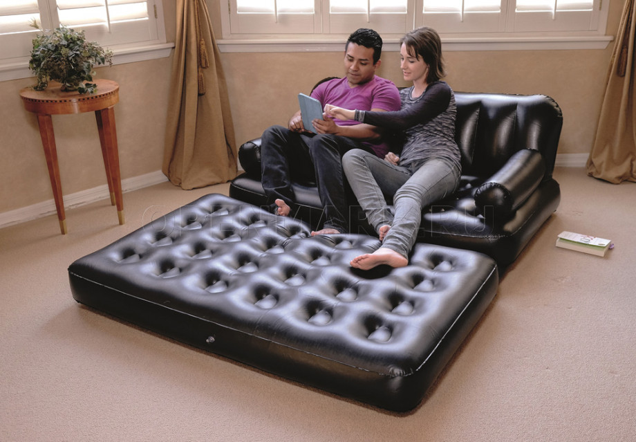 Двухместный надувной диван Bestway 75056 Multi-Max 5-in-1 Air Couch + внешний электронасос