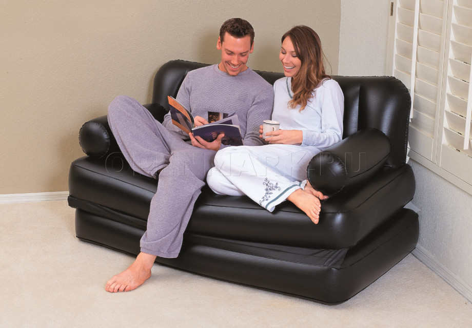 Двухместный надувной диван Bestway 75056 Multi-Max 5-in-1 Air Couch + внешний электронасос