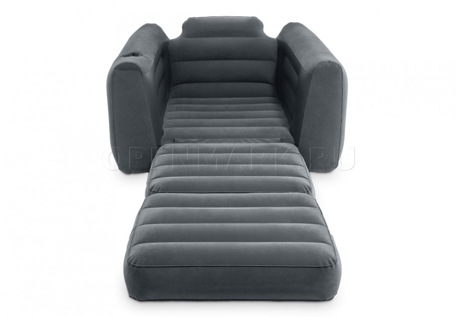 Надувное кресло Intex 66551NP Pull-Out Chair (серое, без насоса)
