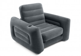 Надувное кресло Intex 66551NP Pull-Out Chair (серое, без насоса)