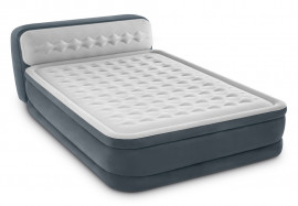 Двуспальная надувная кровать Intex 64448 Ultra Plush Headboard Airbed + встроенный электронасос